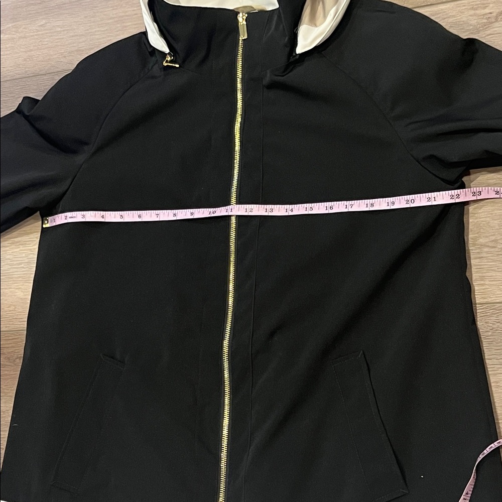 NWT Jones New York Black/Cream Jacket Size Large Rain Waterproof Lightweight - Picture 5 of 16